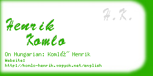 henrik komlo business card